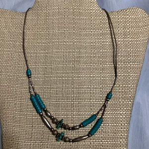 Liquid Silver and Turquoise necklace